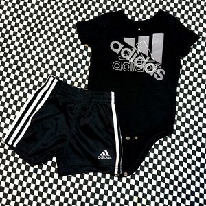 Adidas shorts and onesie - 9 months